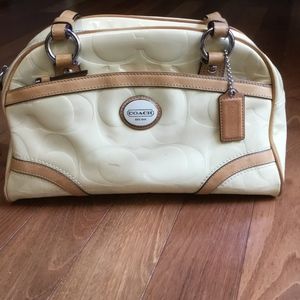 COACH patent leather embossed shoulder bag